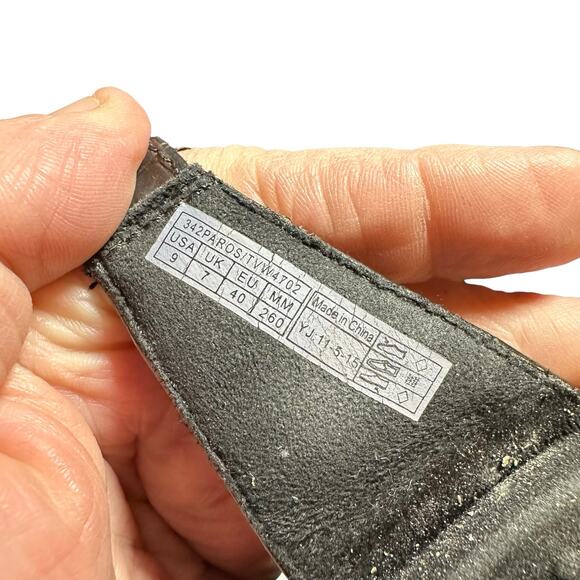 Vionic Black Crocodile embossed leather Adjustable Slip On Comfort Sandals Sz 9 - Picture 8 of 8